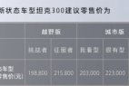 坦克300部分车型配置升级,最高上调3000元